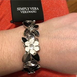 Vera Wang Jeweled Floral Bracelet